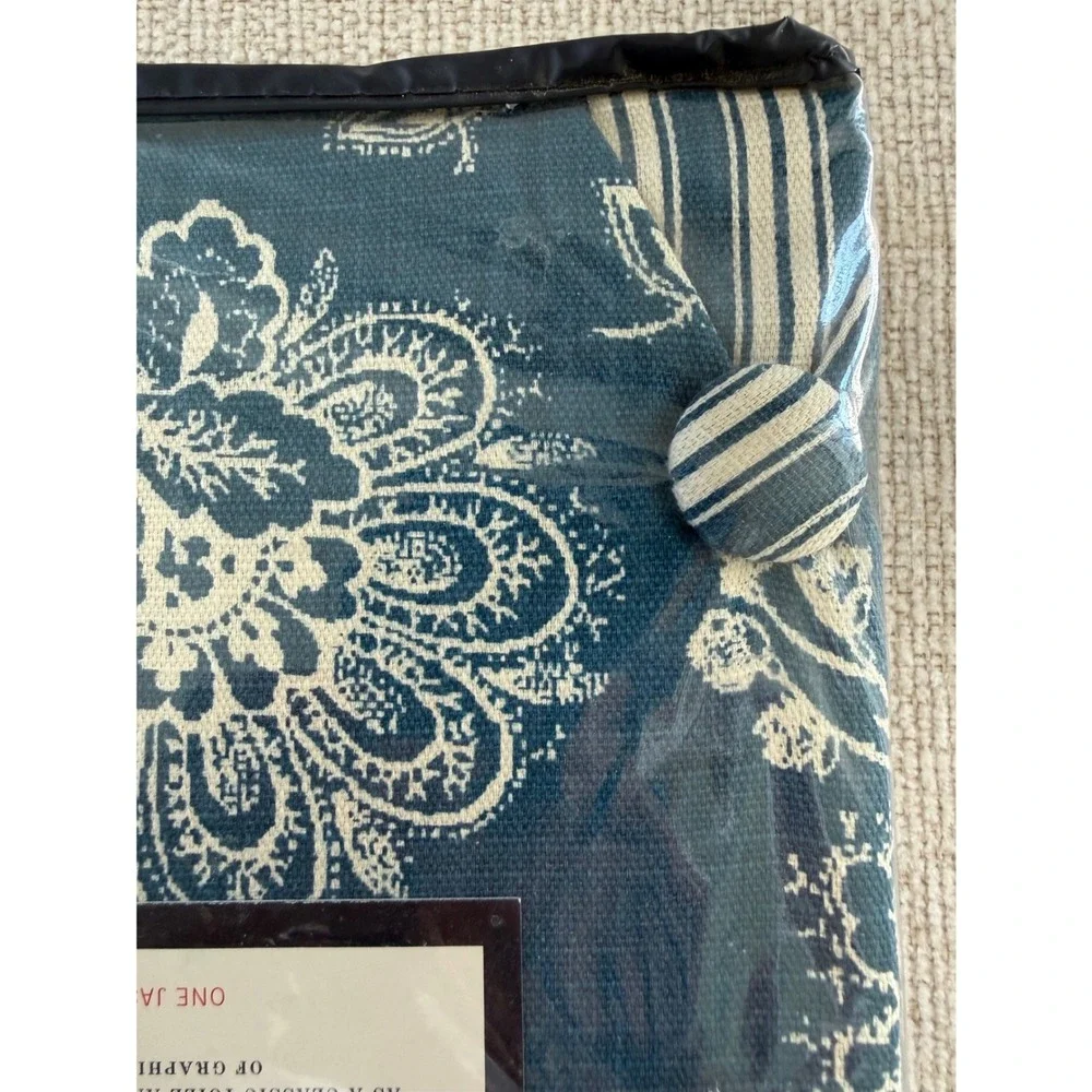 NWT AMERICAN LIVING FLORAL BLUE JASMINE JOSEPHINA TUCK PEEK-A-BOO VALANCE 54X1